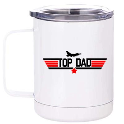 Top Dad Logo Father's Day 12 oz Stainless Steel Tumbler Cup