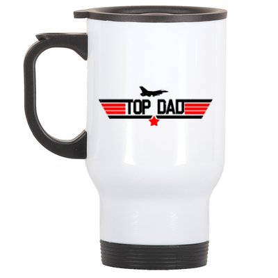 Top Dad Logo Father's Day Stainless Steel Travel Mug