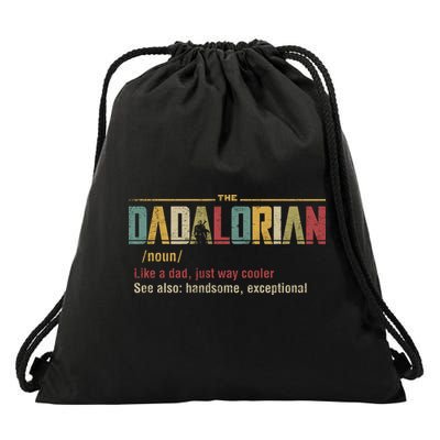 The Dadalorian Like A Dad Funny Defined This Is The Way Drawstring Bag