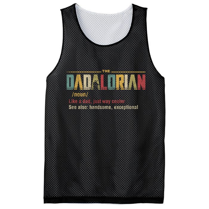 The Dadalorian Like A Dad Funny Defined This Is The Way Mesh Reversible Basketball Jersey Tank