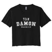 Team Damon Lifetime Member Family Last Name Women's Crop Top Tee