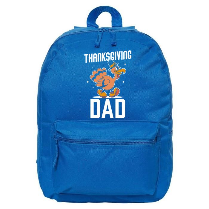 Thanksgiving Dad Lover Cute Family Turkeys Thanksgiving Gift 16 in Basic Backpack