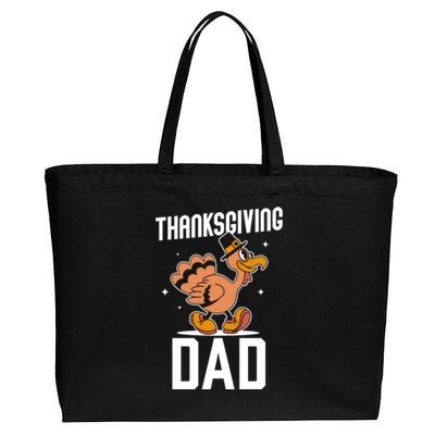 Thanksgiving Dad Lover Cute Family Turkeys Thanksgiving Gift Cotton Canvas Jumbo Tote