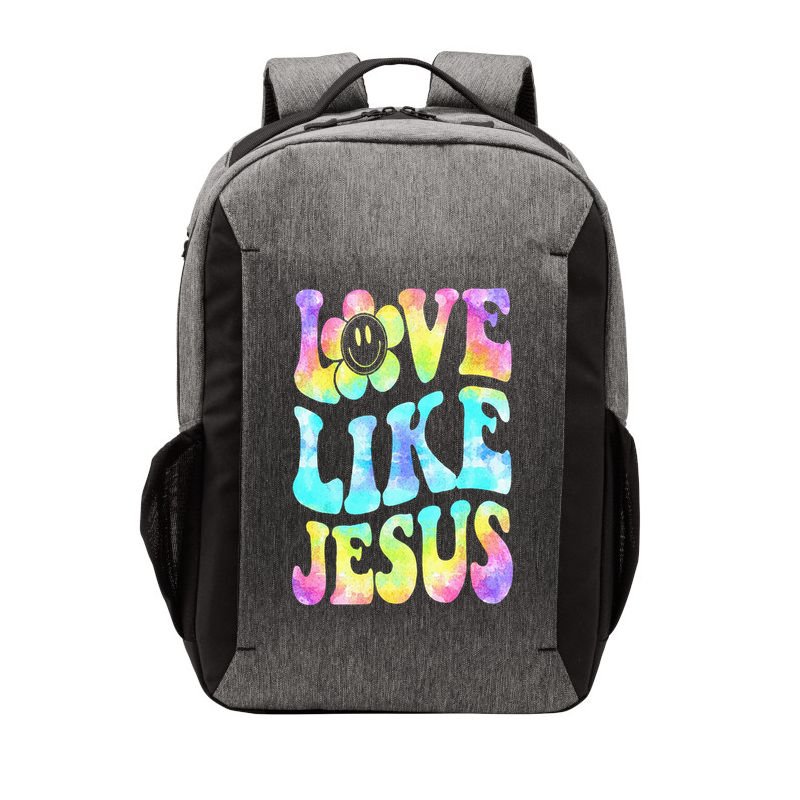 Tie Dye Love Like Jesus Retro Groovy Christian Religious God Vector Backpack