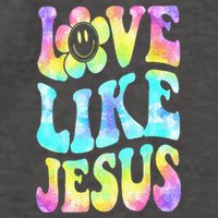 Tie Dye Love Like Jesus Retro Groovy Christian Religious God Vector Backpack