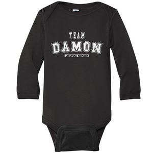 Team DAMON Lifetime Member Family Last Name Baby Long Sleeve Bodysuit