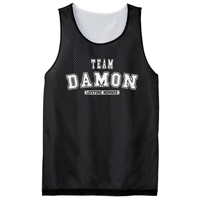 Team DAMON Lifetime Member Family Last Name Mesh Reversible Basketball Jersey Tank