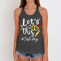 Test Day Lets Do This Teacher Life Student Women's Knotted Racerback Tank