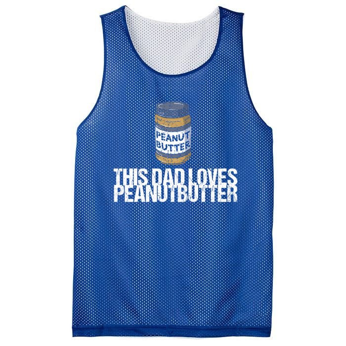 This Dad Loves Peanut Butter Daddy Cool Gift Mesh Reversible Basketball Jersey Tank