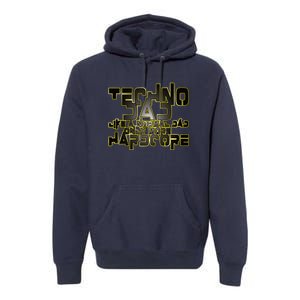 Techno Dad Like A Normal Dad Only More Hardcore Premium Hoodie