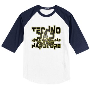 Techno Dad Like A Normal Dad Only More Hardcore Baseball Sleeve Shirt