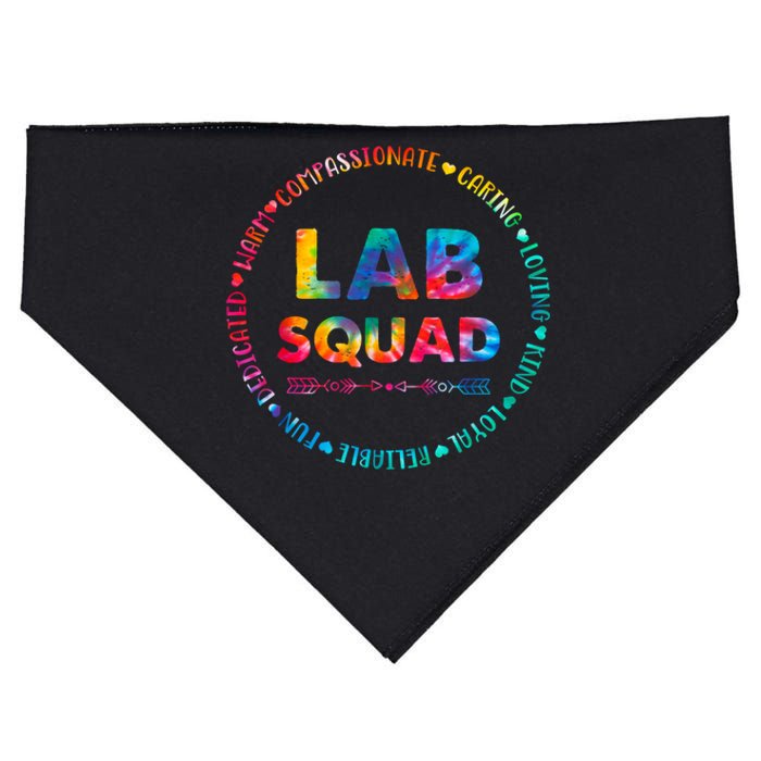 Tie Dye Lab Squad Lab Team Lab Lover Lab Tech Lab Worker USA-Made Doggie Bandana