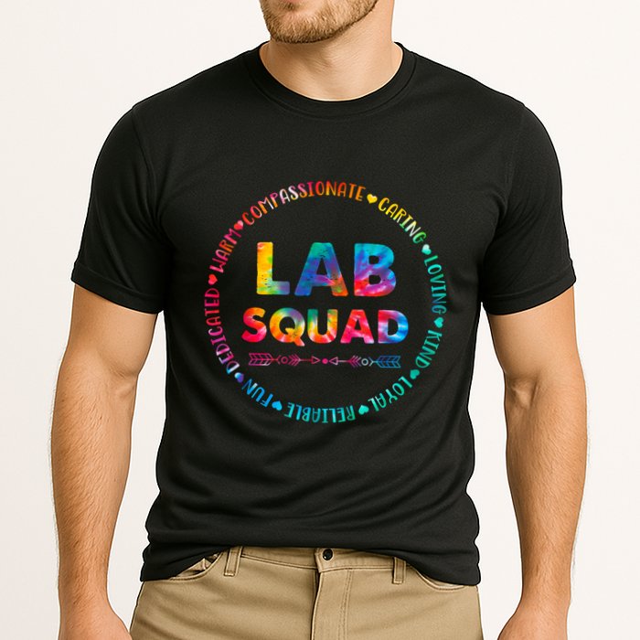 Tie Dye Lab Squad Lab Team Lab Lover Lab Tech Lab Worker Cooling Performance Crew T-Shirt