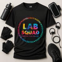 Tie Dye Lab Squad Lab Team Lab Lover Lab Tech Lab Worker Cooling Performance Crew T-Shirt