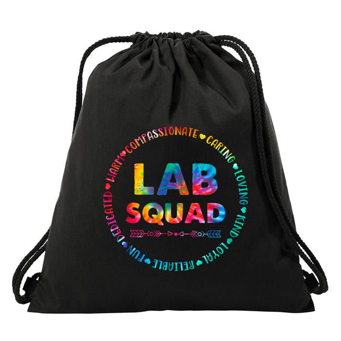 Tie Dye Lab Squad Lab Team Lab Lover Lab Tech Lab Worker Drawstring Bag