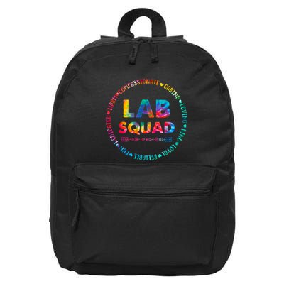 Tie Dye Lab Squad Lab Team Lab Lover Lab Tech Lab Worker 16 in Basic Backpack