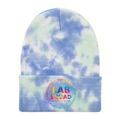 Tie Dye Lab Squad Lab Team Lab Lover Lab Tech Lab Worker Tie Dye 12in Knit Beanie