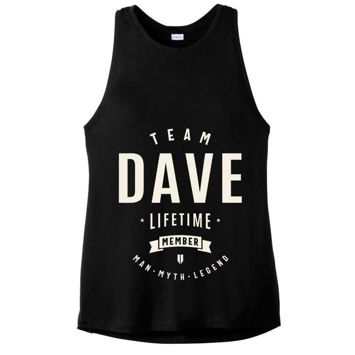 Team Dave Lifetime Member Funny Name Dave Ladies PosiCharge Tri-Blend Wicking Tank