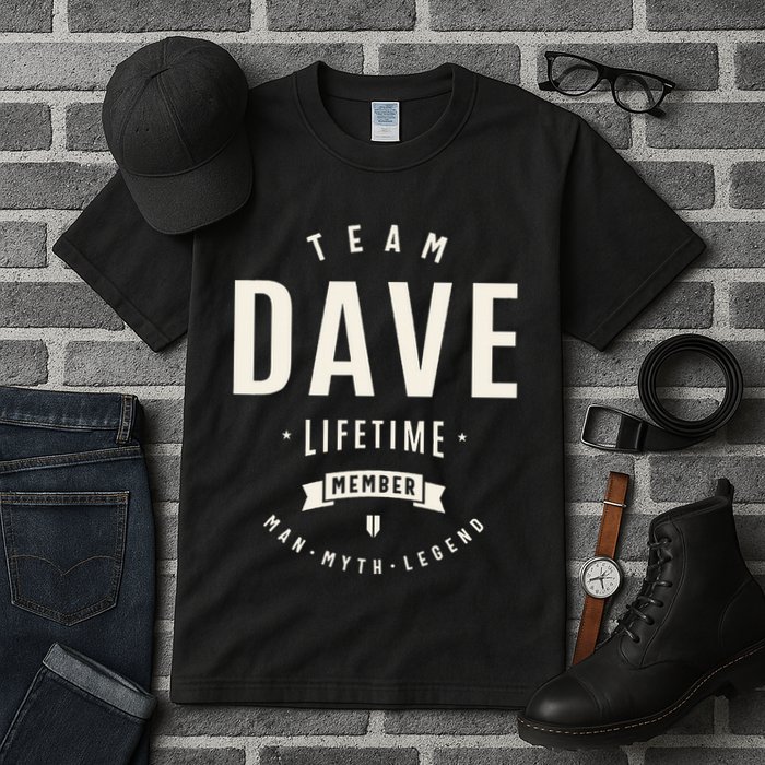Team Dave Lifetime Member Funny Name Dave Tall T-Shirt