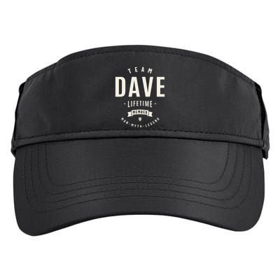 Team Dave Lifetime Member Funny Name Dave Adult Drive Performance Visor