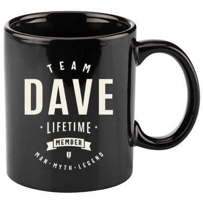 Team Dave Lifetime Member Funny Name Dave 11oz C Handle Ceramic Mug
