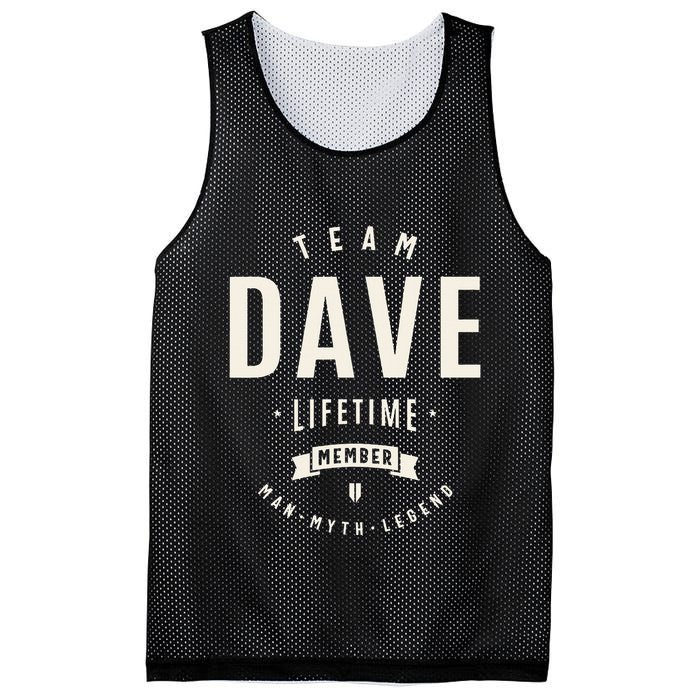 Team Dave Lifetime Member Funny Name Dave Mesh Reversible Basketball Jersey Tank
