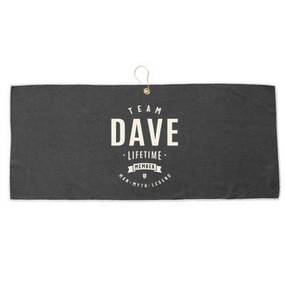 Team Dave Lifetime Member Funny Name Dave Large Microfiber Waffle Golf Towel