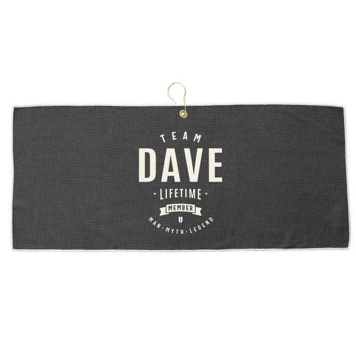Team Dave Lifetime Member Funny Name Dave Large Microfiber Waffle Golf Towel