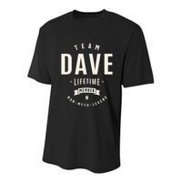 Team Dave Lifetime Member Funny Name Dave Youth Performance Sprint T-Shirt