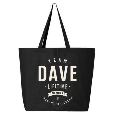 Team Dave Lifetime Member Funny Name Dave 25L Jumbo Tote
