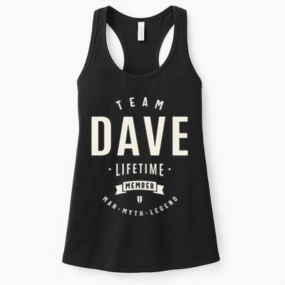 Team Dave Lifetime Member Funny Name Dave Womens Tank Top