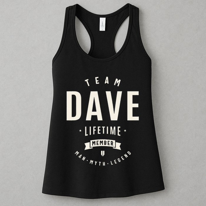 Team Dave Lifetime Member Funny Name Dave Womens Tank Top