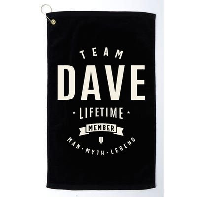Team Dave Lifetime Member Funny Name Dave Golf Towel