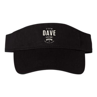 Team Dave Lifetime Member Funny Name Dave Valucap Bio-Washed Visor