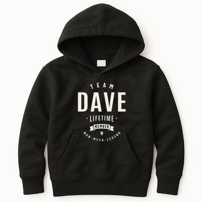 Team Dave Lifetime Member Funny Name Dave Kids Hoodie