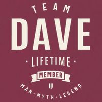 Team Dave Lifetime Member Funny Name Dave 16oz Travel Tumbler