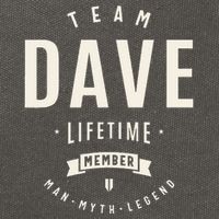Team Dave Lifetime Member Funny Name Dave Cotton Canvas Backpack