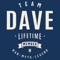Team Dave Lifetime Member Funny Name Dave Infant Baby Jersey Bodysuit
