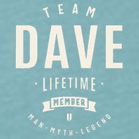 Team Dave Lifetime Member Funny Name Dave Sueded Cloud Jersey T-Shirt