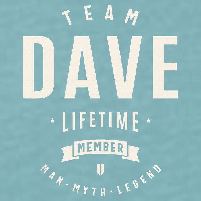 Team Dave Lifetime Member Funny Name Dave Sueded Cloud Jersey T-Shirt