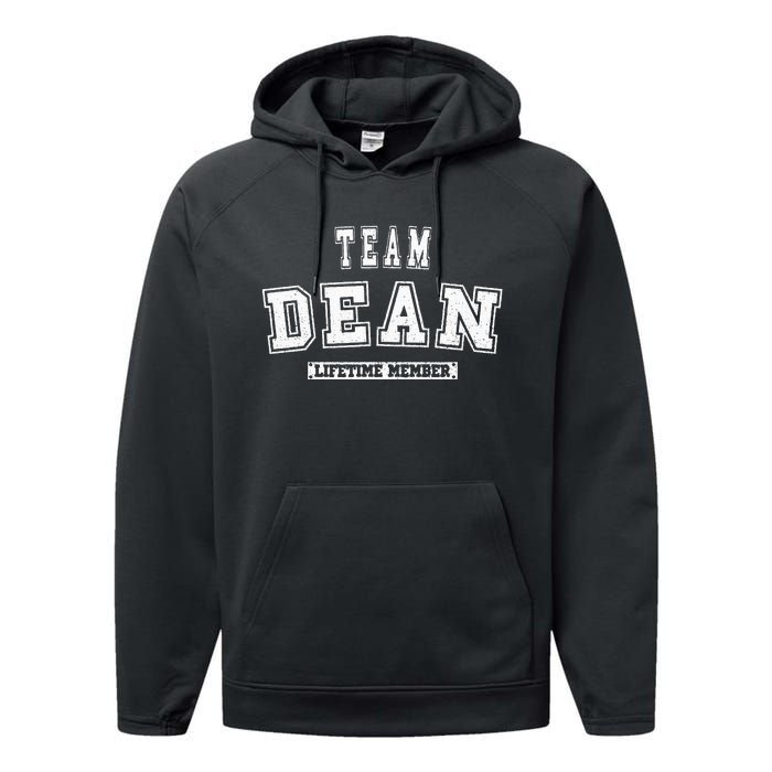 Team Dean Lifetime Member Family Last Name Performance Fleece Hoodie