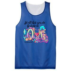 Tie Dye Let All That You Do Be Done In Love Nurse Valentine Cool Gift Mesh Reversible Basketball Jersey Tank