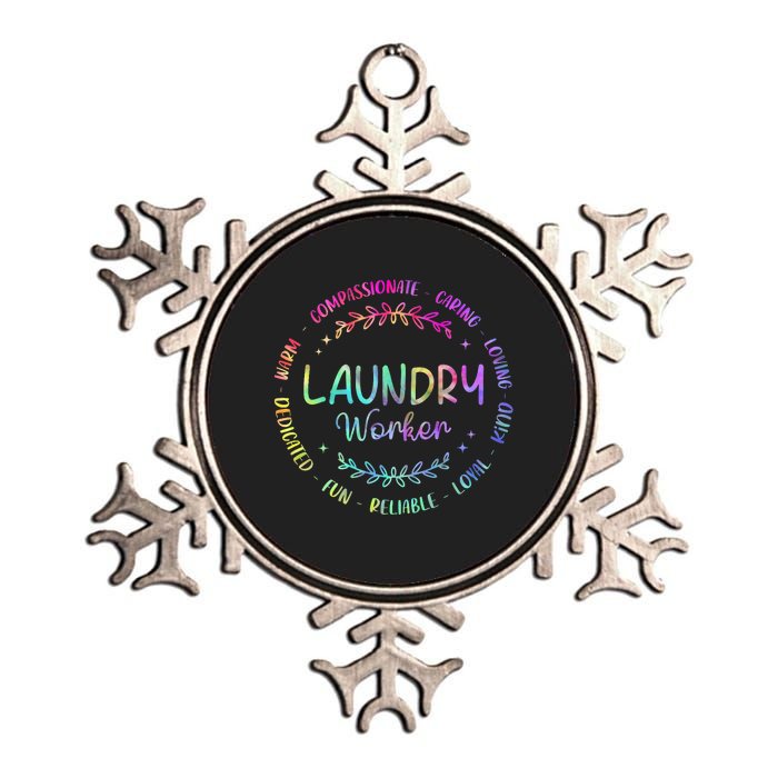 Tie Dye Laundry Worker Appreciation Week Healthcare Metallic Star Ornament