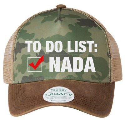 To Do List Nada Funny Legacy Tie Dye Trucker Hat