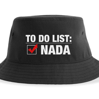 To Do List Nada Funny Sustainable Bucket Hat
