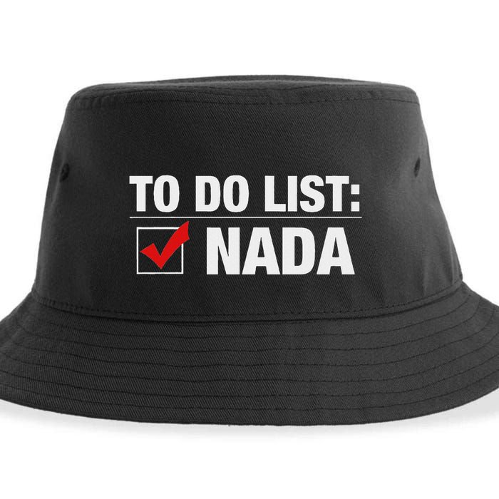 To Do List Nada Funny Sustainable Bucket Hat