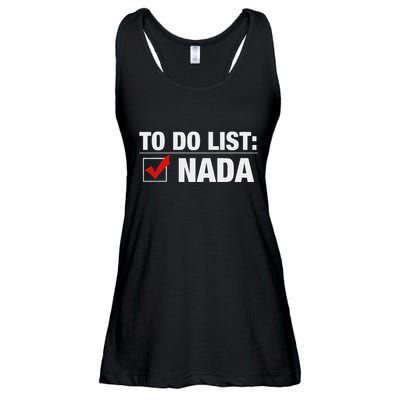To Do List Nada Funny Ladies Essential Flowy Tank