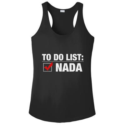 To Do List Nada Funny Ladies PosiCharge Competitor Racerback Tank