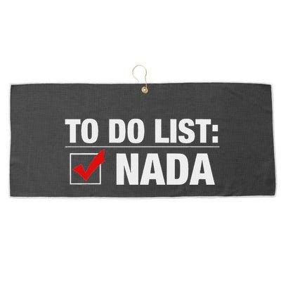 To Do List Nada Funny Large Microfiber Waffle Golf Towel