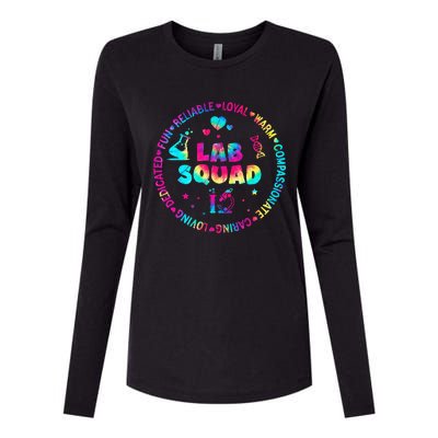 Tie Dye Lab Week Lab Squad Lab Tech Laboratory Assistant Womens Cotton Relaxed Long Sleeve T-Shirt